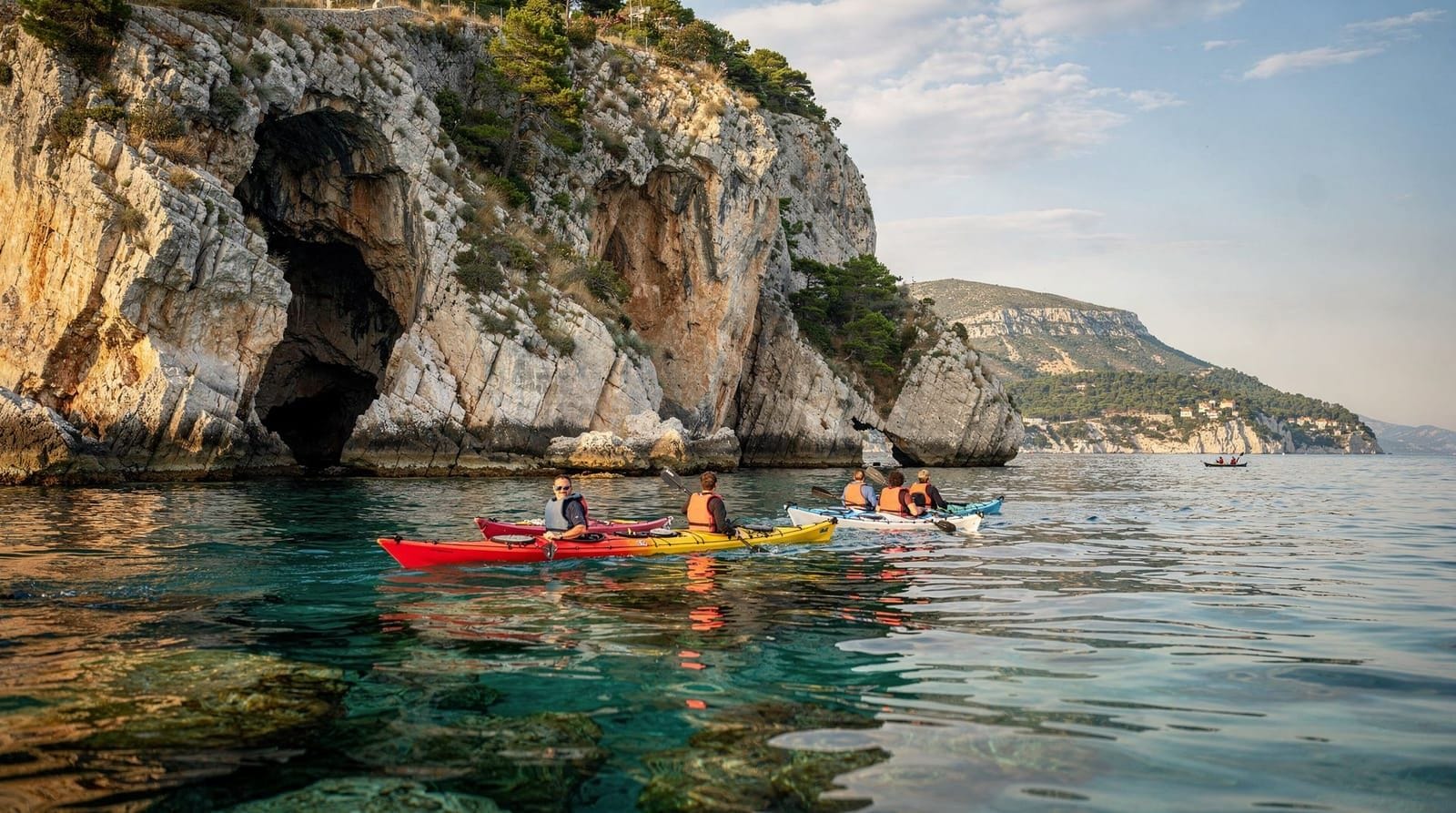 Sea kayaking from Split: guided tours, routes, and what to expect — Guide to sea kayaking from Split. Best routes, sunset vs morning tours, prices €