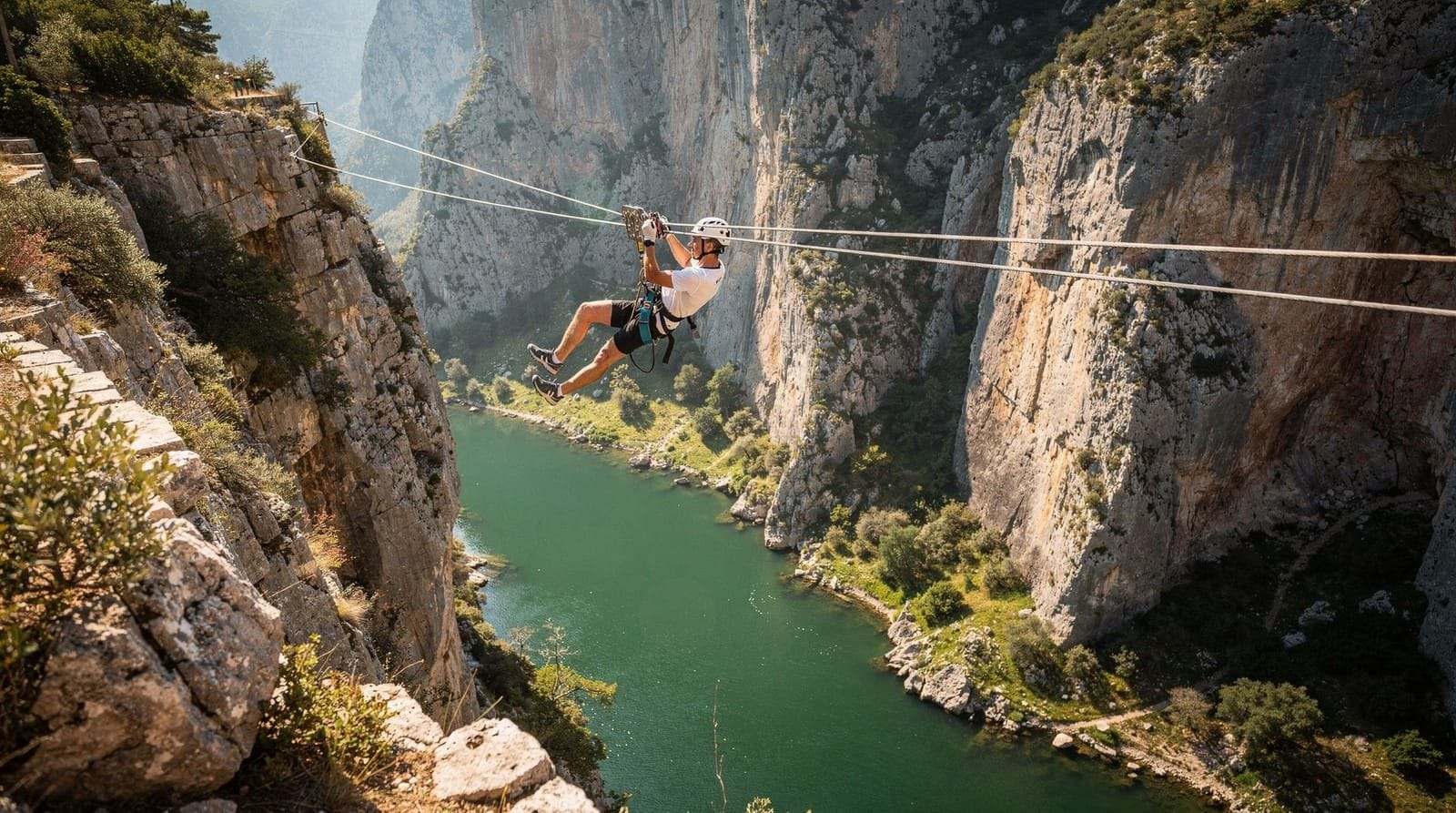 Ziplining in Croatia: Omiš and the Cetina Canyon circuit — Everything about ziplining over the Cetina Canyon near Omiš. Prices, what the 8-